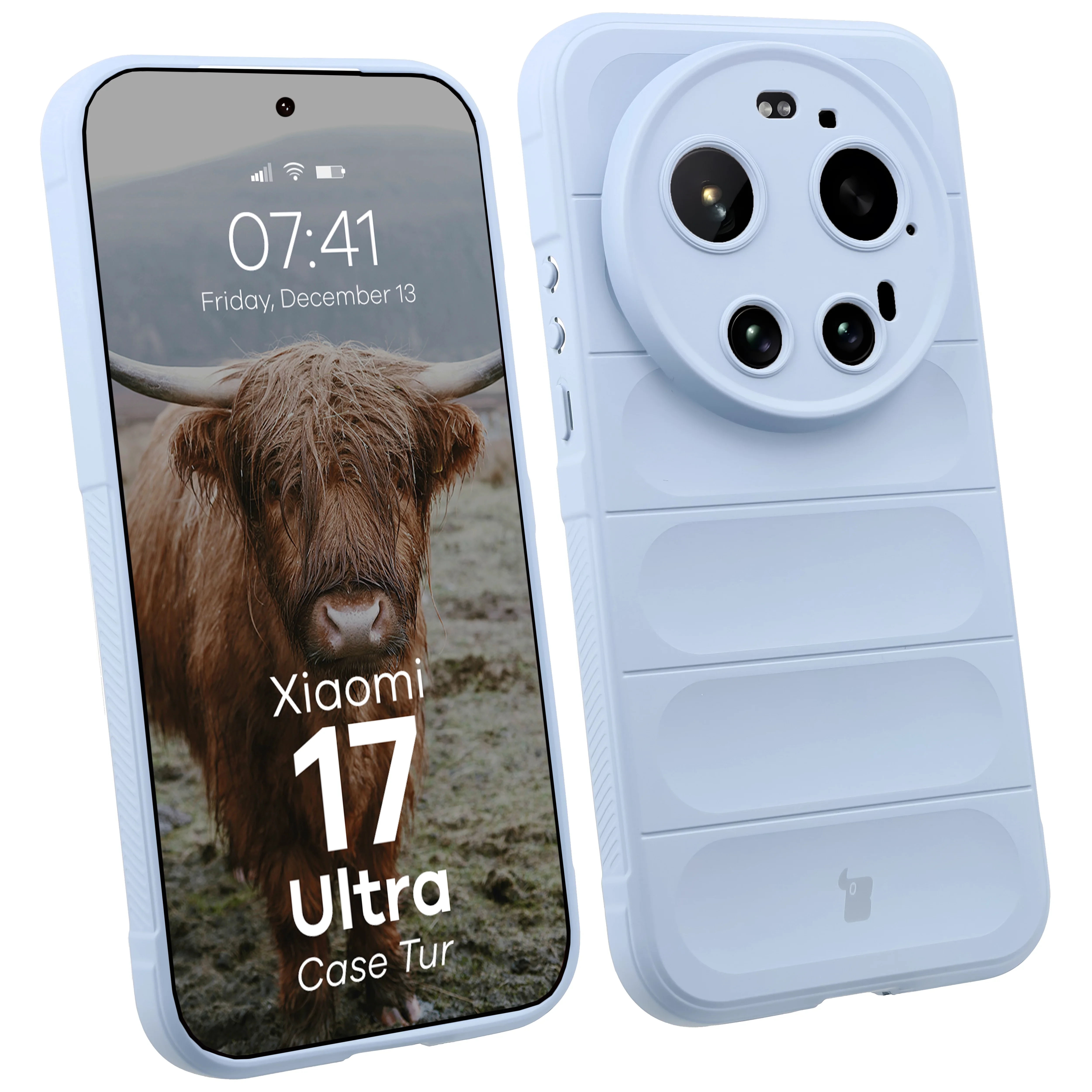 Pancerne etui Bizon Case Tur do Xiaomi 17 Ultra, jasnoniebieskie