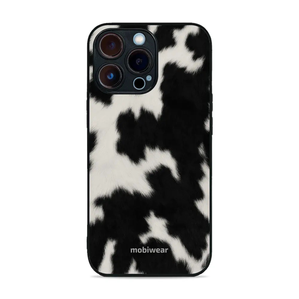 Etui ochronne do iPhone 13 Pro, Mobiwear Glossy Case, krowie futerko