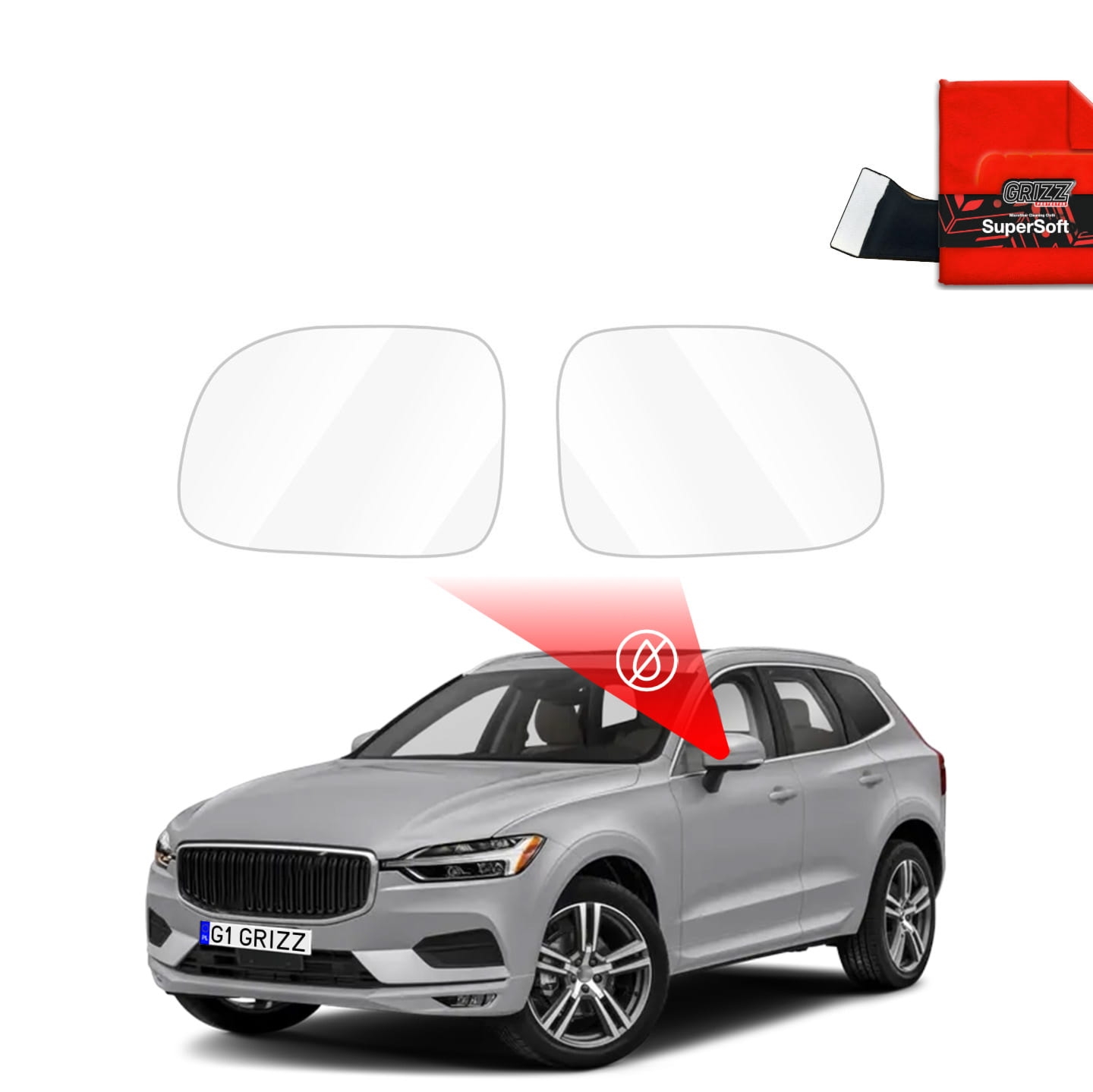 Folia przeciwdeszczowa Grizz Protector na lusterka do Volvo XC60 (2017-2021)