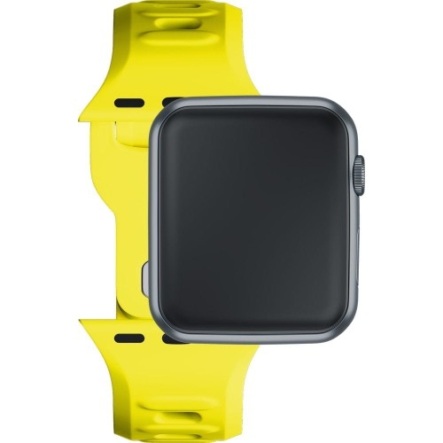 Image of Pasek silikonowy 3mk Silicone Watch Strap do Apple Watch 49/46/45/44 mm, żółty