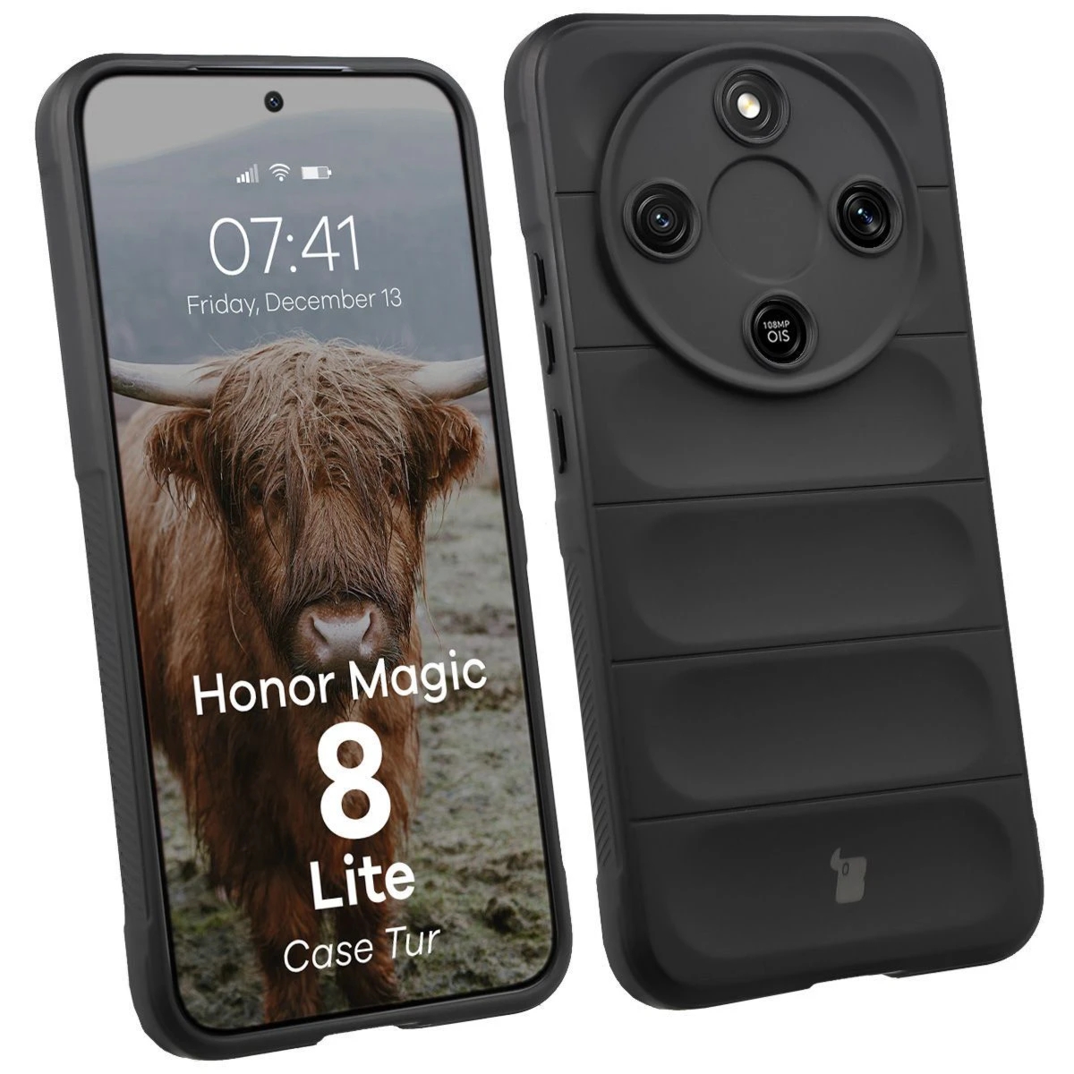 Pancerne etui Bizon Case Tur do Honor Magic8 Lite, czarne