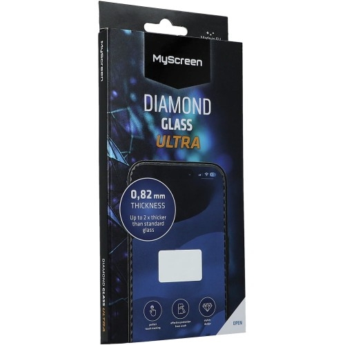 Image of Szkło hartowane MyScreen Diamond Glass Ultra do iPhone 14 Pro, czarna ramka