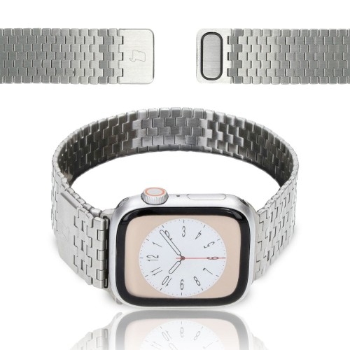 Image of Pasek ze stali nierdzewnej Bizon Strap Watch Titanium do Apple Watch 38/40/41/42mm, srebrny