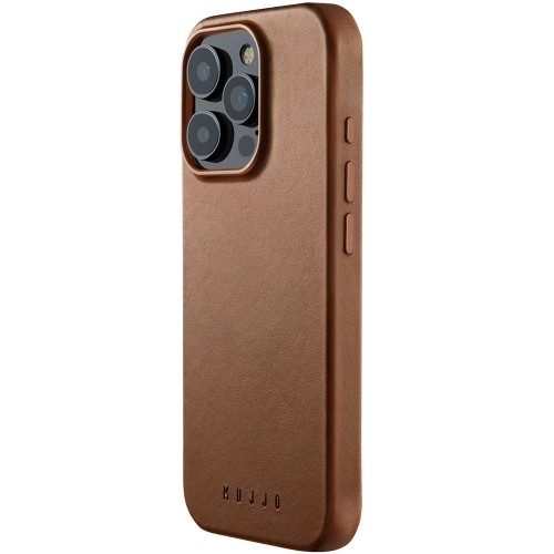 Image of Etui Mujjo Full Leather Case do MagSafe do iPhone 16 Pro, beżowe