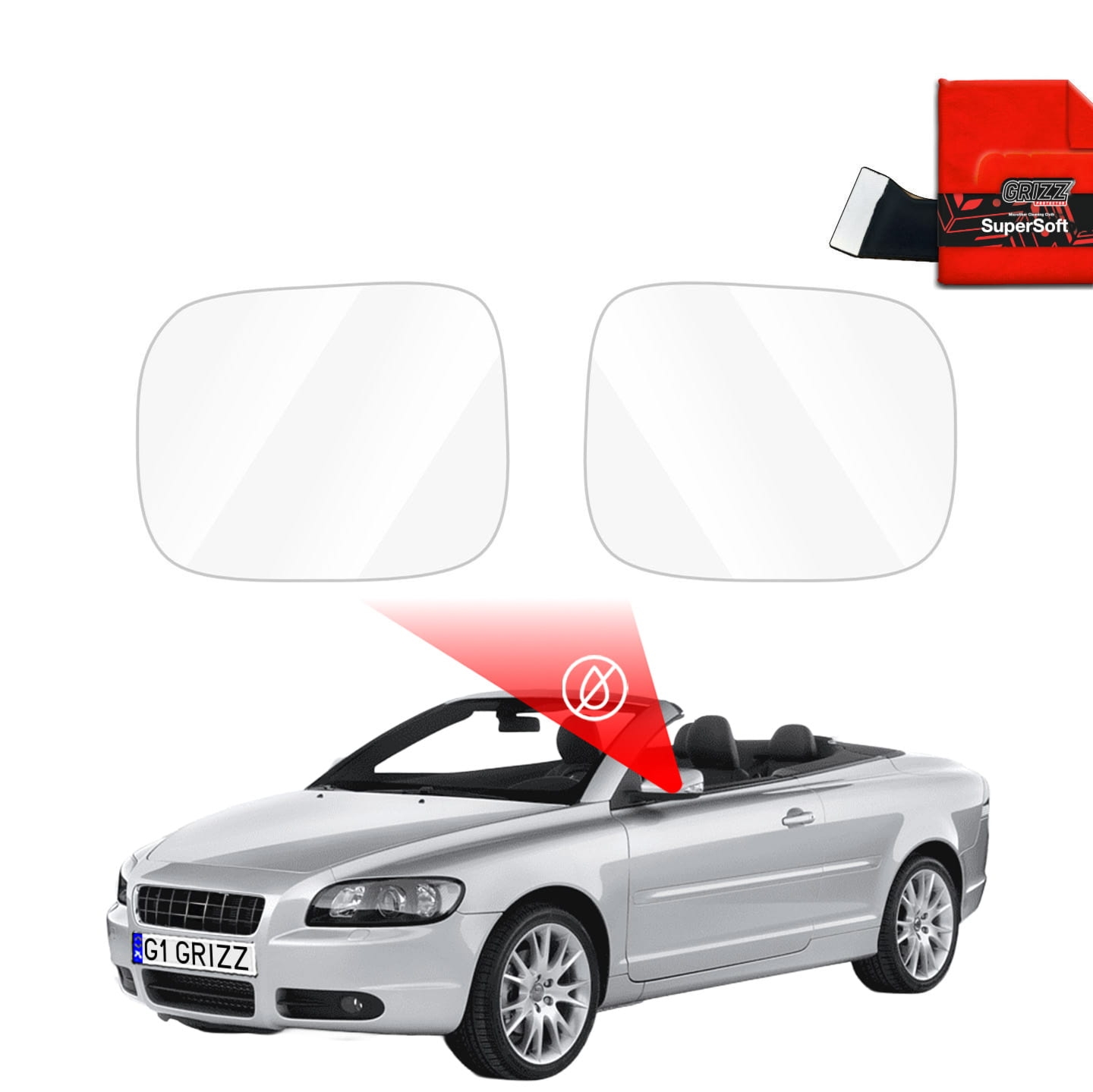 Folia przeciwdeszczowa Grizz Protector na lusterka do Volvo C70 (2006-2013)