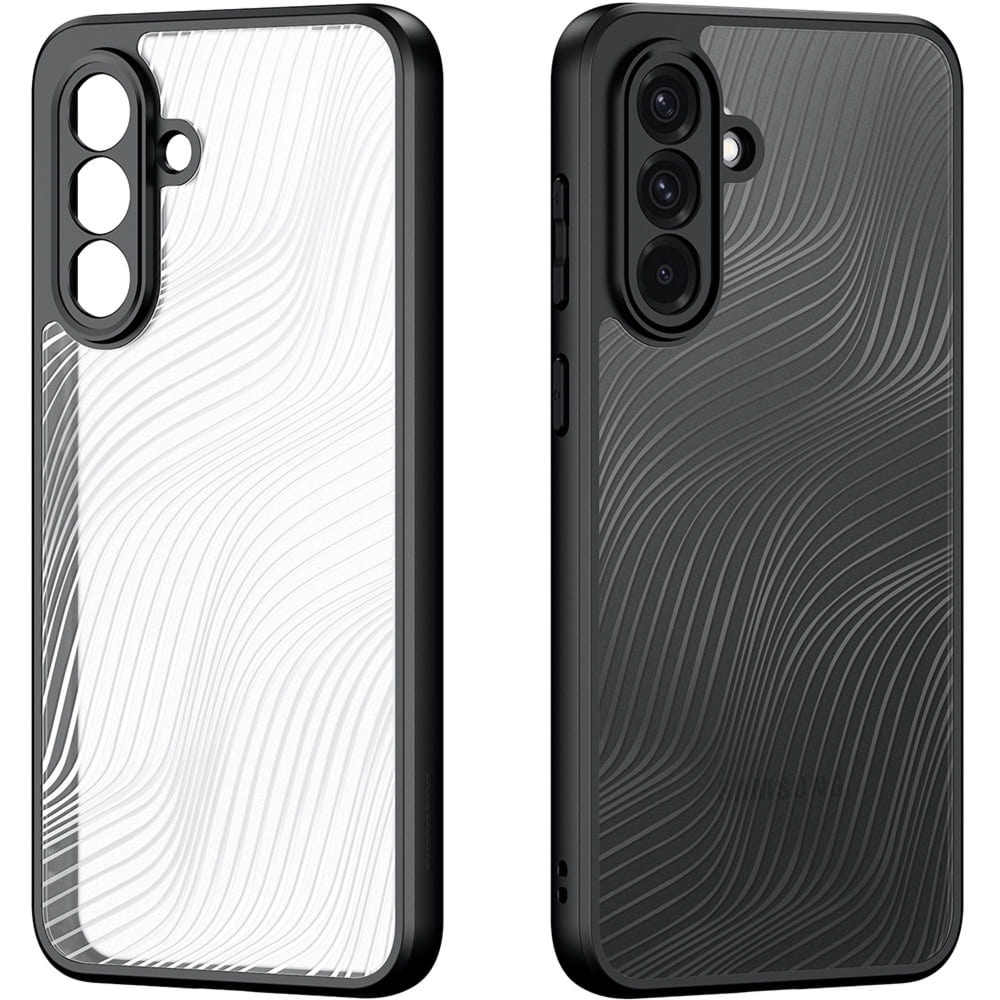 Etui Dux Ducis AIMO do Galaxy A56 5G / A36 5G, przezroczyste z czarną ramką