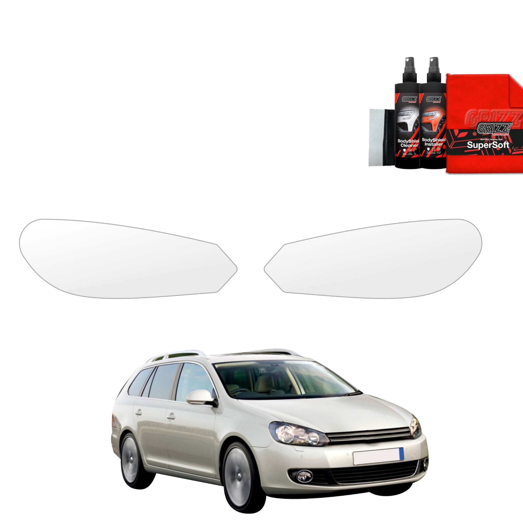 2w1 Folia ochronna na lampy Grizz Protector do Volkswagen Golf 6 Variant (2009-2014)