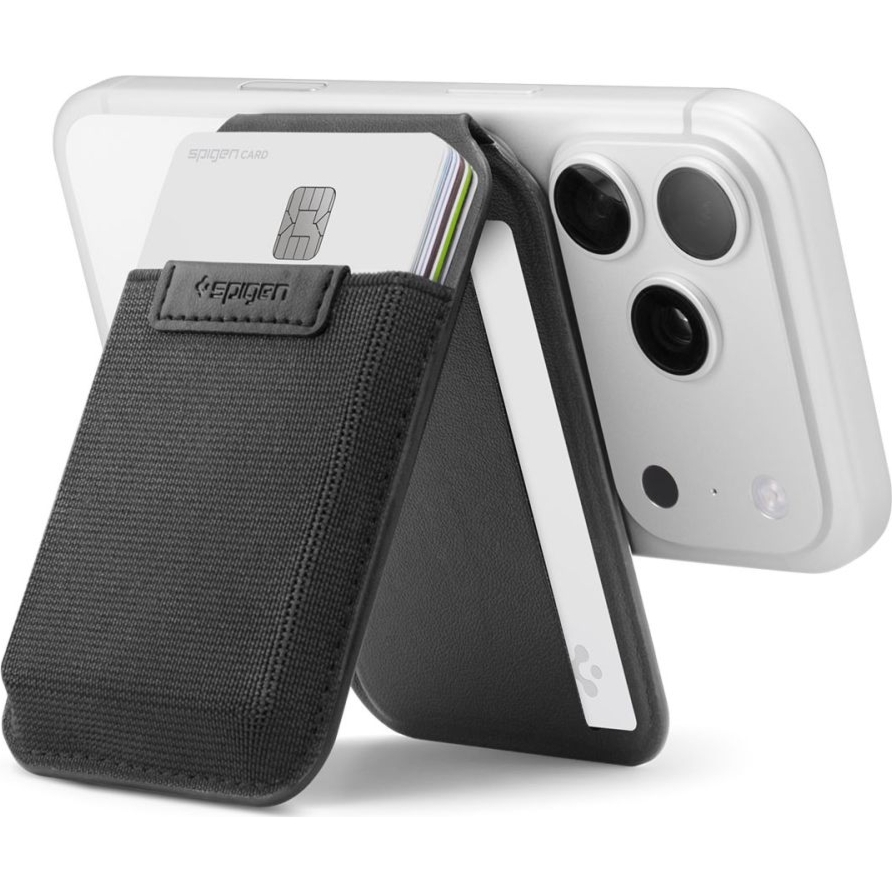 Portfel na karty z podstawką Spigen Slim Fold S314-4 do MagSafe, czarny