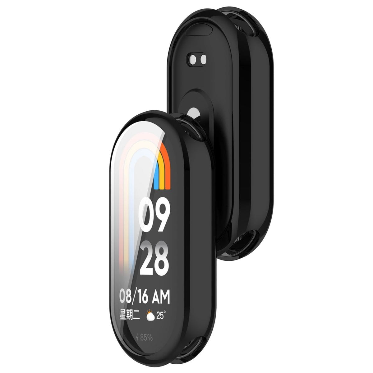 Etui z osłoną ekranu Bizon Case Watch Felipe do Xiaomi Smart Band 9, czarne