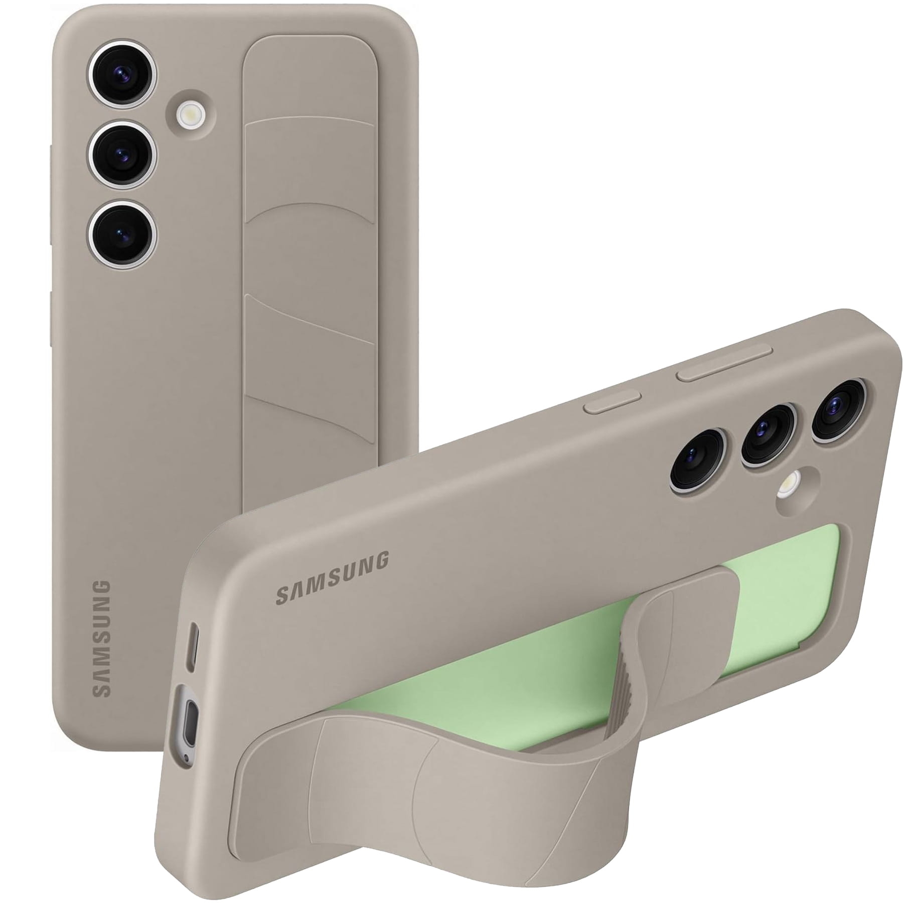 Image of OUTLET: Etui Samsung Silicone Standing Grip Case do Galaxy S24, ciemnoszare
