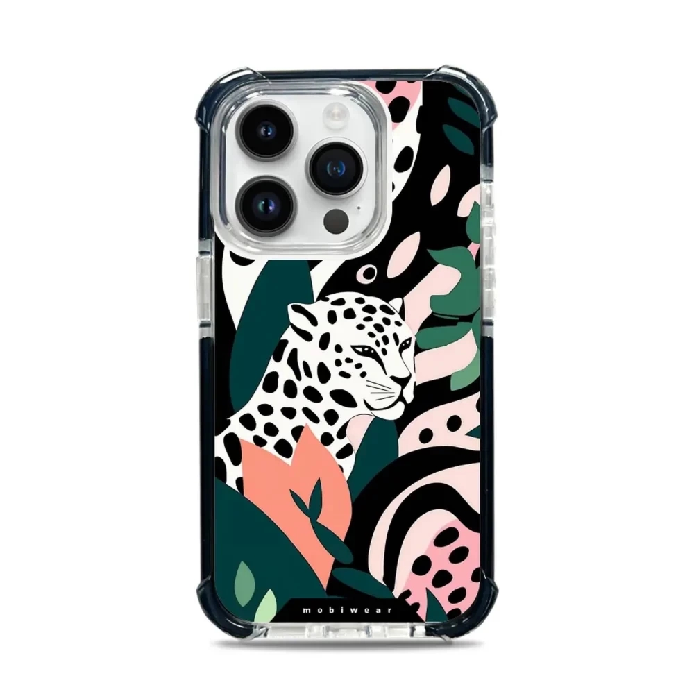 Etui ochronne do iPhone 14 Pro do MagSafe, Mobiwear Elite Bumper, tropikalny gepard