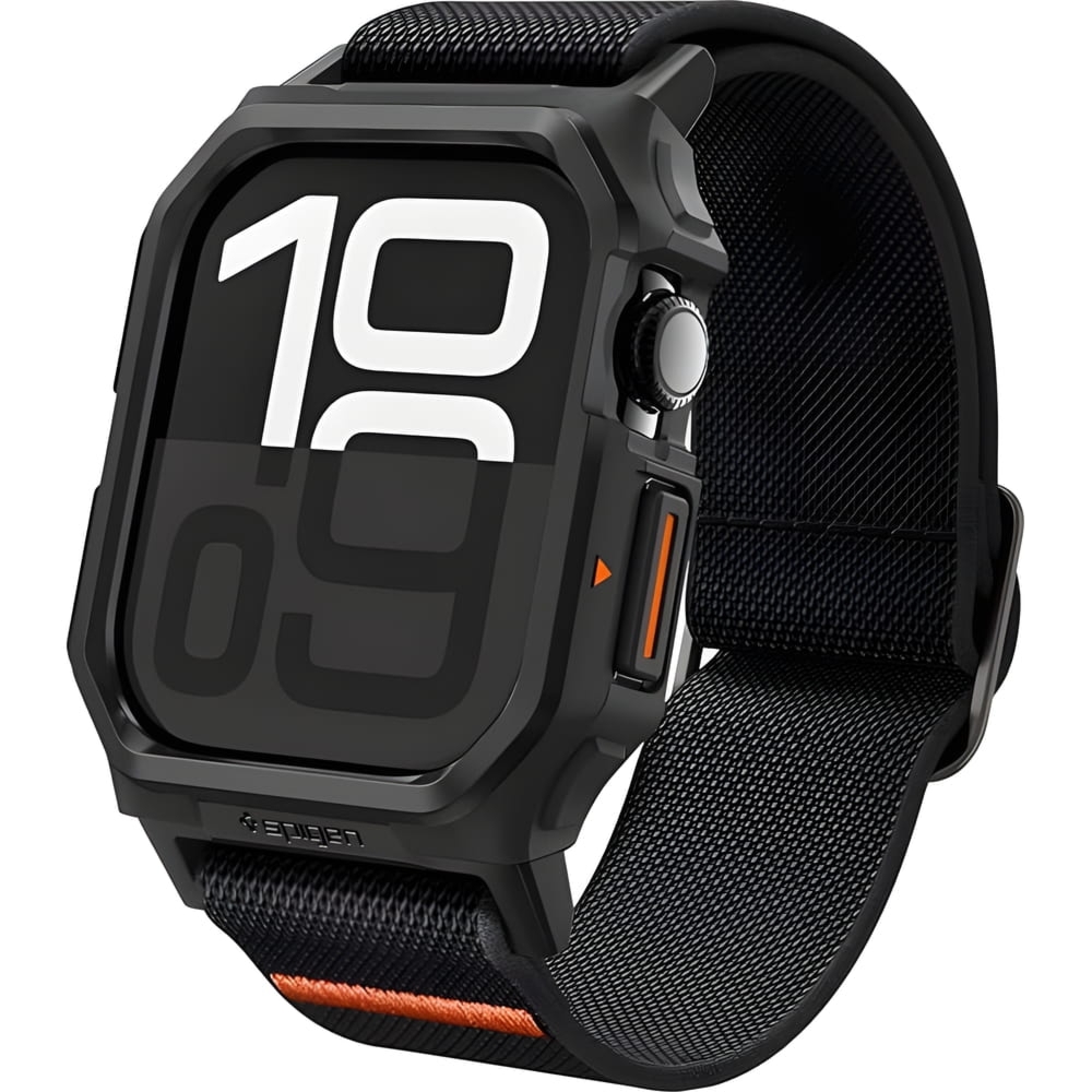 Etui z paskiem Spigen Lite Fit Pro do Apple Watch 11 / 10 (46 mm), czarne