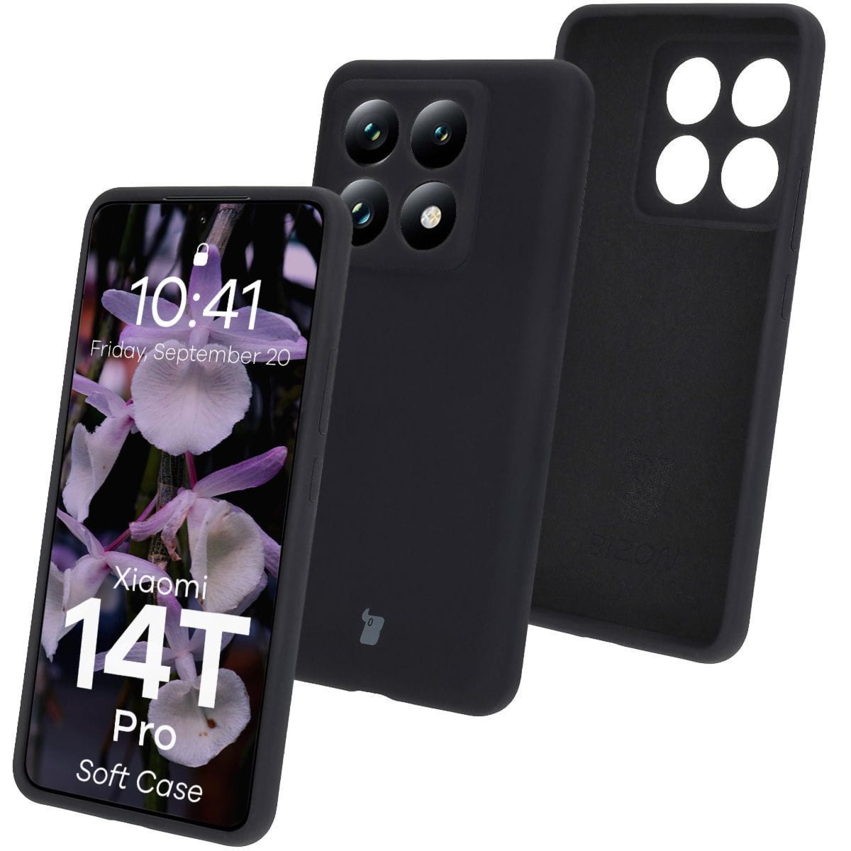 Silikonowe etui Bizon Soft Case do Xiaomi 14T Pro, czarne