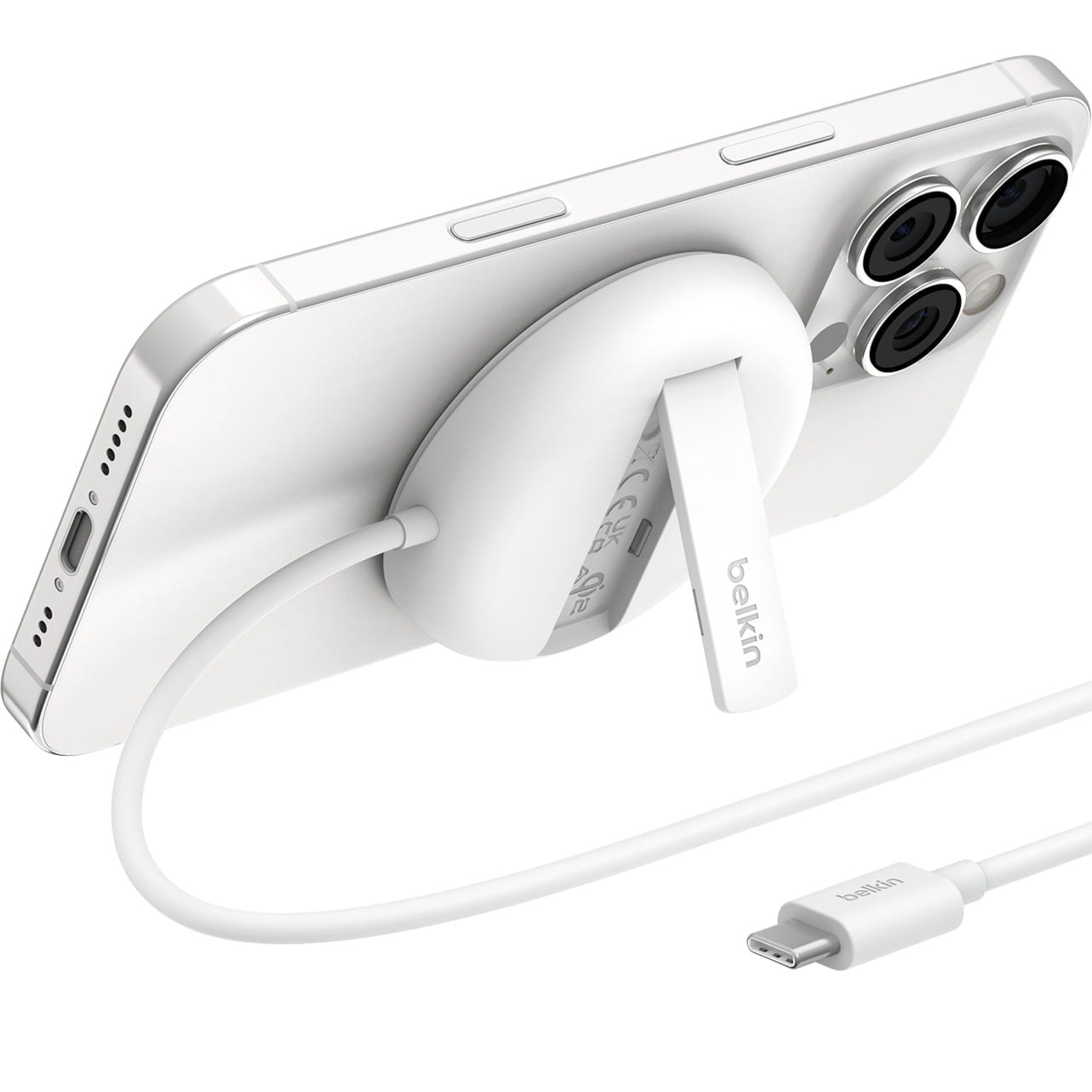 OUTLET: Ładowarka indukcyjna Belkin Boost Pro Magnetic Pad Qi2 15W WIA011 dla iPhone z MagSafe, biała