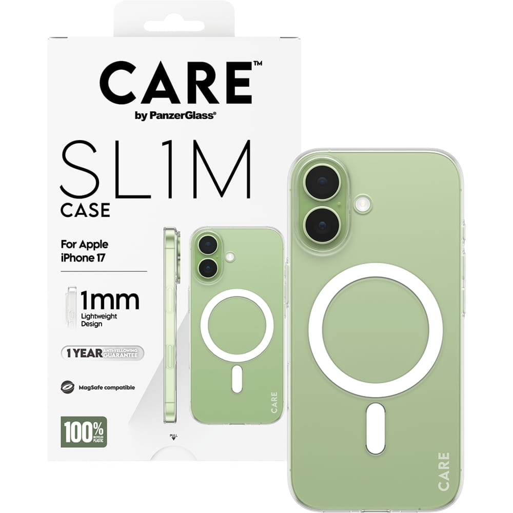 Etui CARE by PanzerGlass SL1M do MagSafe do iPhone 17, przezroczyste