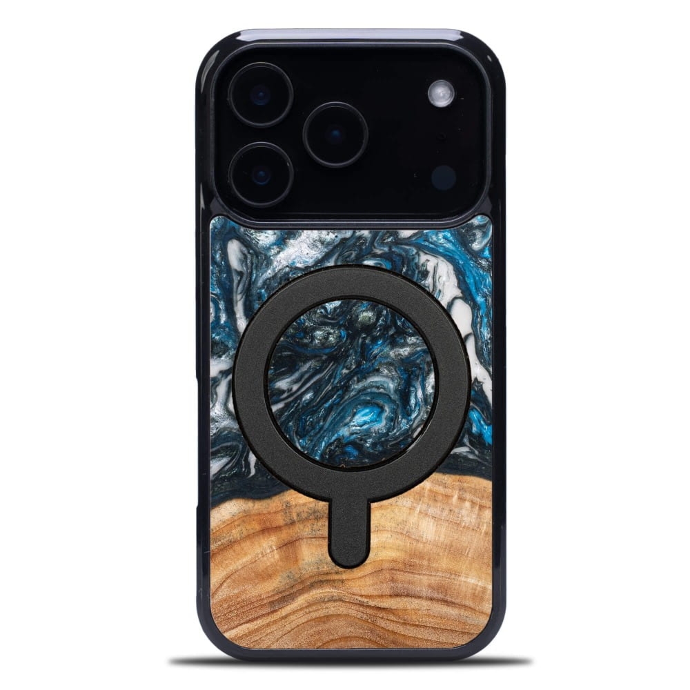 Drewniane etui do iPhone 17 Pro, Bewood Unique Planets Ziemia do MagSafe