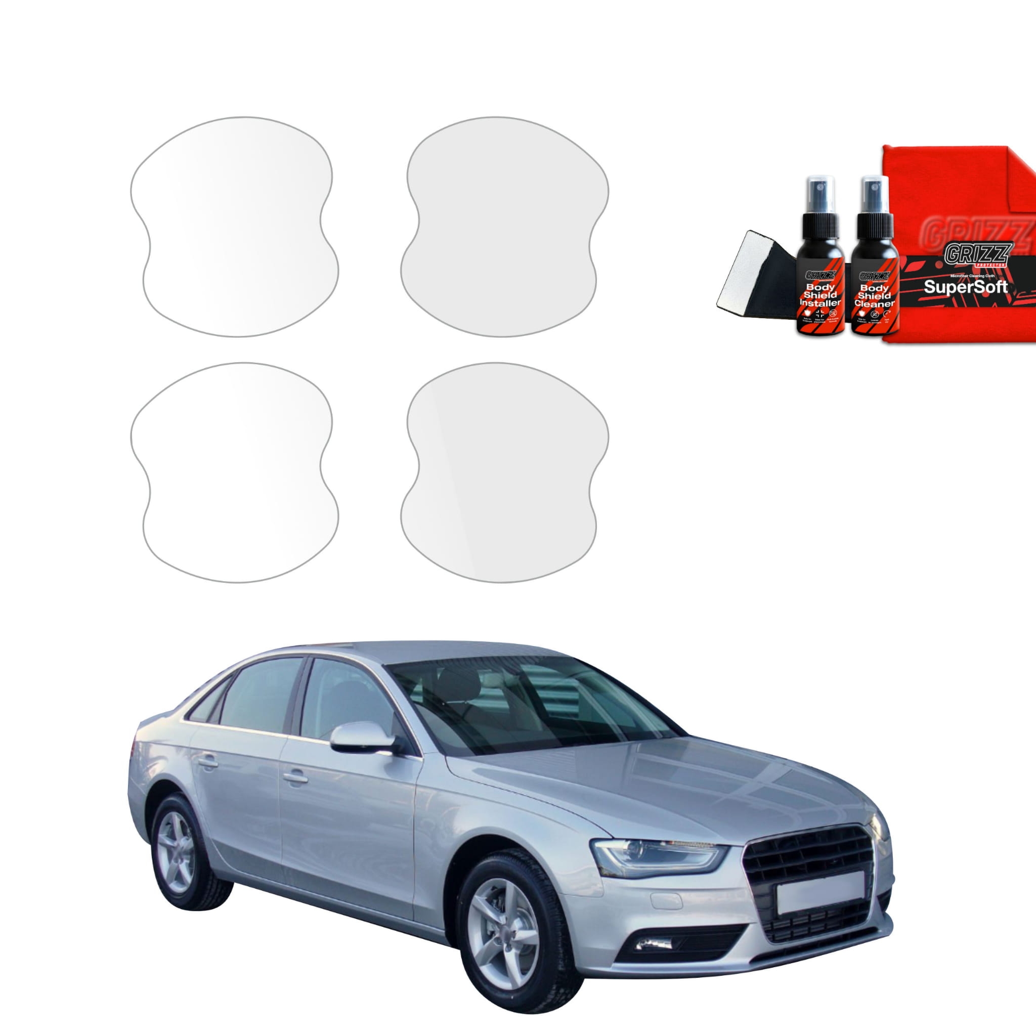 4w1 Folia ochronna pod klamki Grizz Protector do Audi A4 B8 Sedan Facelifting (2011-2015)