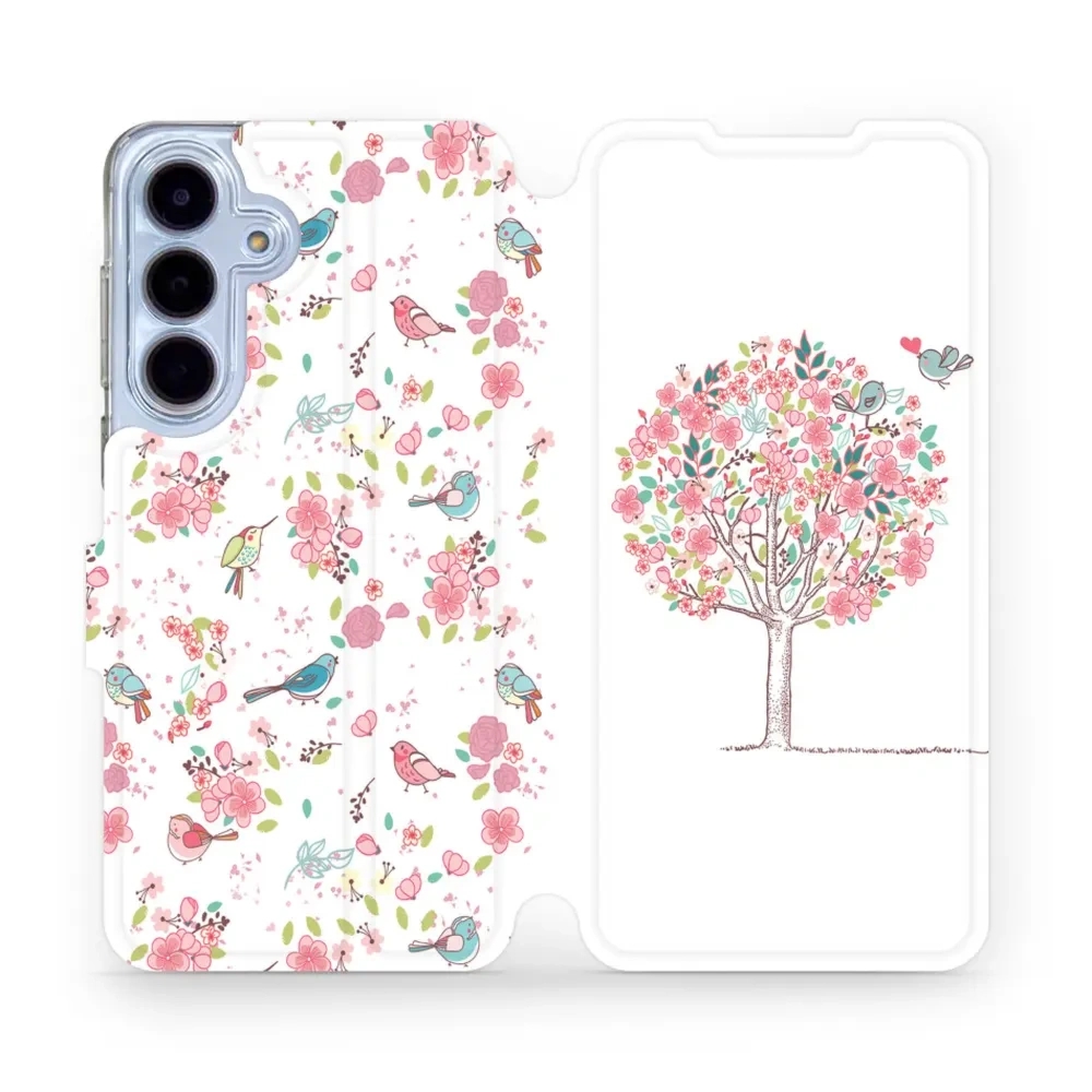 Etui z klapką do Galaxy S25 FE, Mobiwear Book, różowy gaj