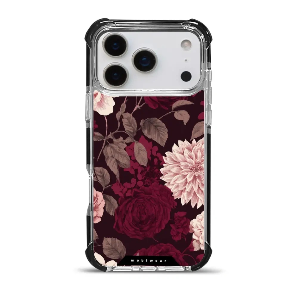 Etui ochronne do iPhone 17 Pro Max do MagSafe, Mobiwear Elite Bumper, wino i dalie