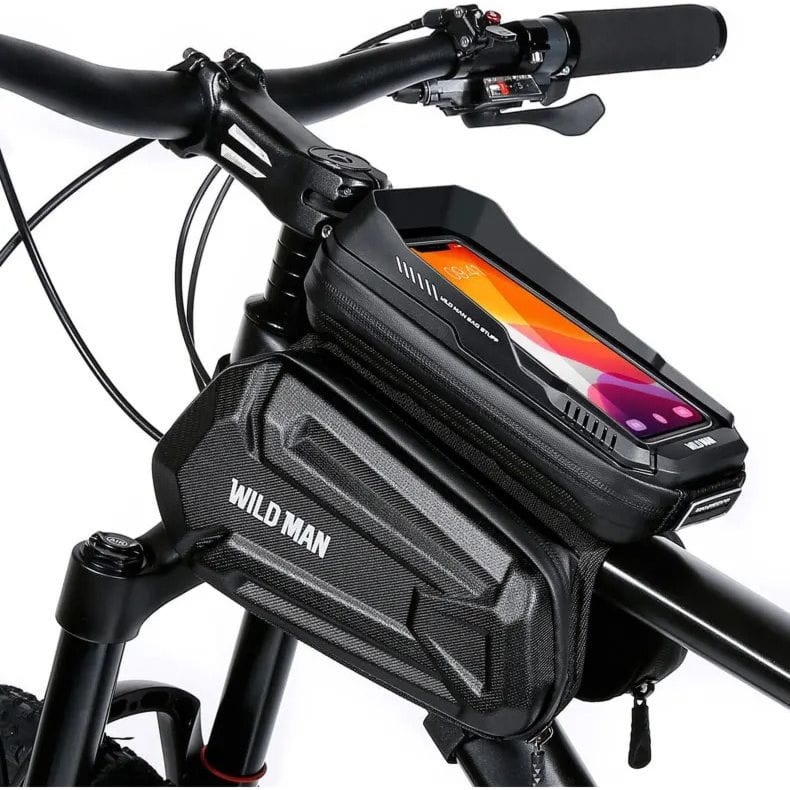 Uchwyt rowerowy, sakwa na ramę Wildman XT6, czarny