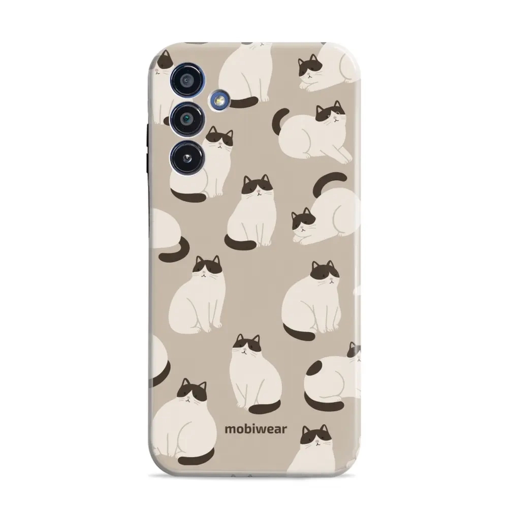 Etui ochronne do Galaxy A15 5G, Mobiwear Elite Pro, kawa miau
