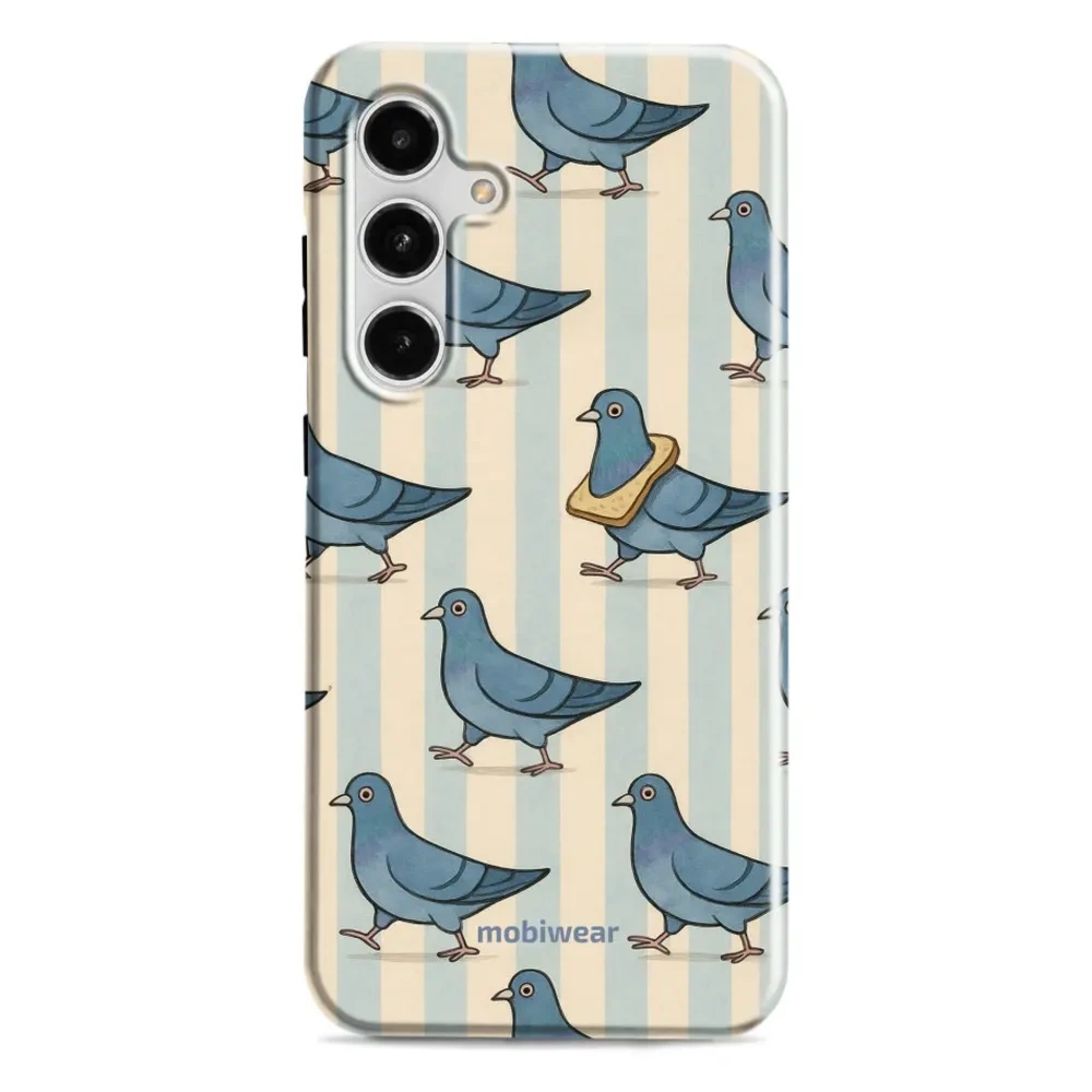 Etui ochronne do Galaxy S24 FE, Mobiwear Elite Pro, błękitne gołębie