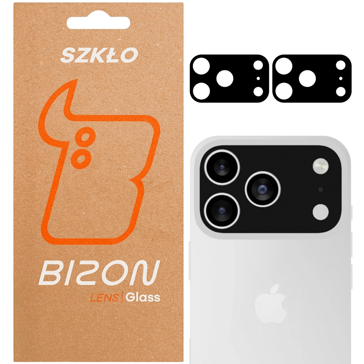 Szkło na aparat Bizon Glass Lens do iPhone 17 Pro, 2 sztuki