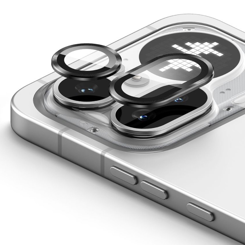 Nakładki na aparat Ringke Camera Lens Frame Glass do Nothing Phone 4A Pro, 2-Pack, czarne