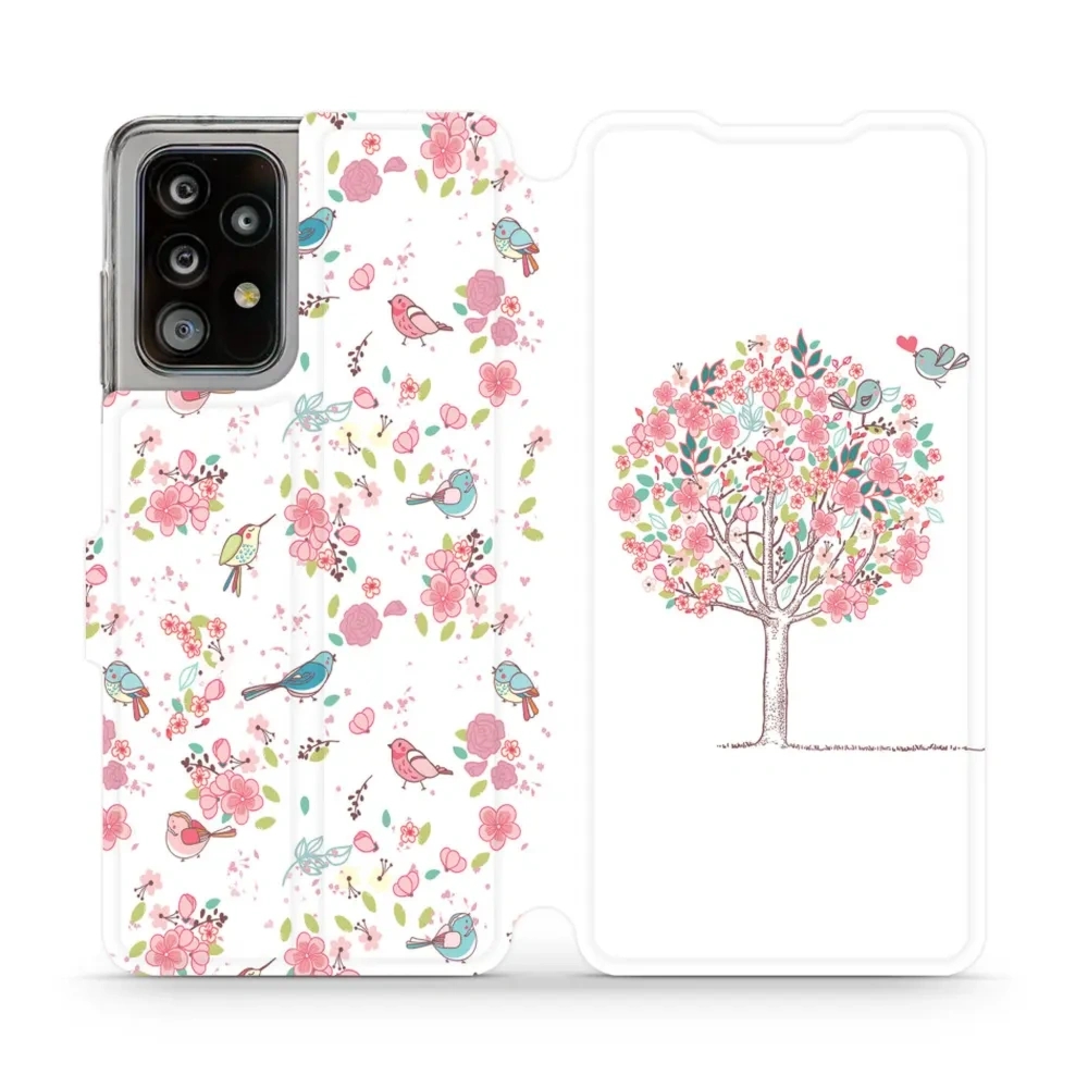 Etui z klapką do Galaxy A52s 5G, Mobiwear Book, różowy gaj