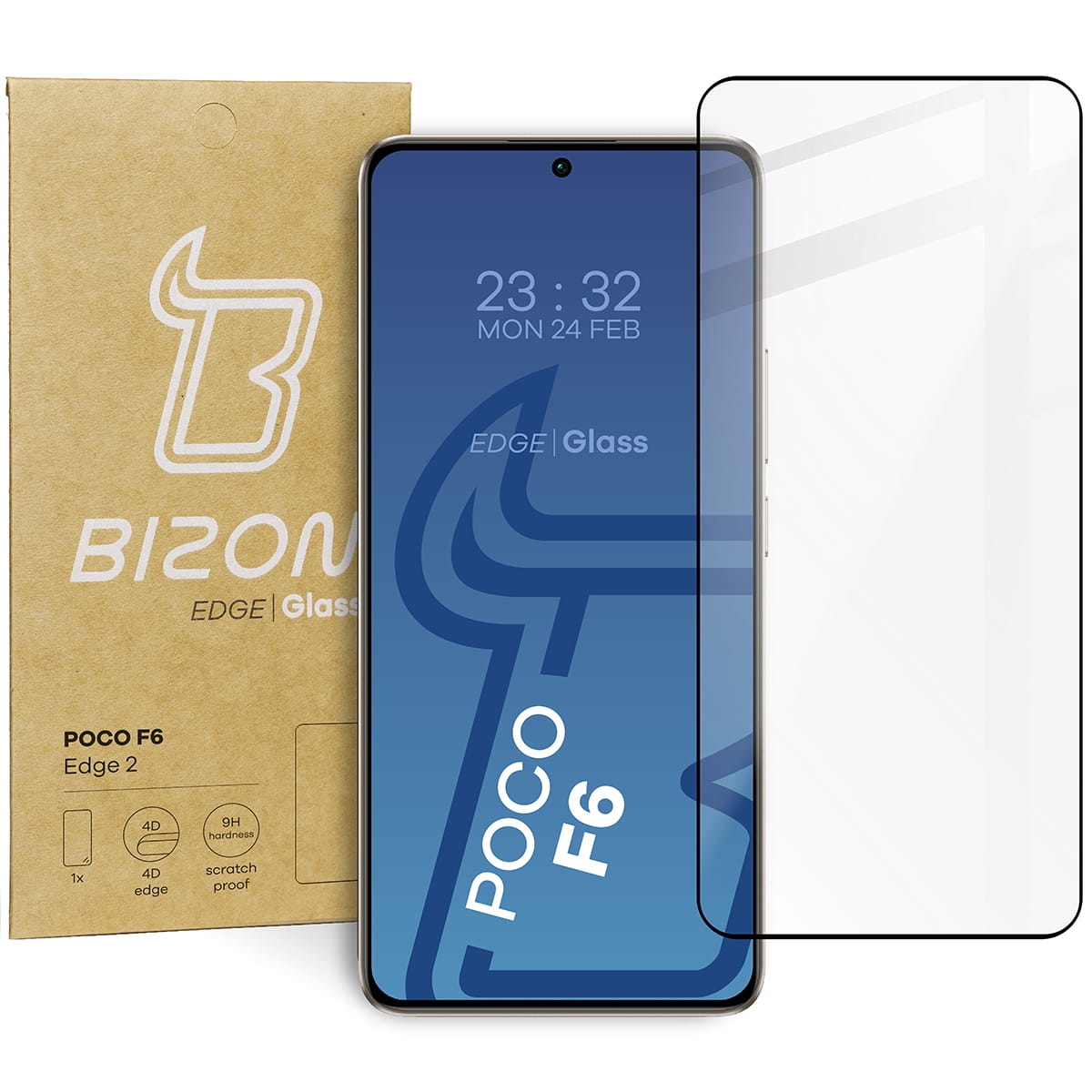 Image of Szkło hartowane Bizon Glass Edge 2 do Xiaomi Poco F6