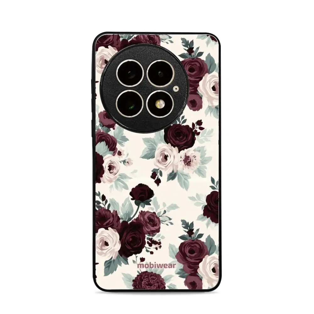 Etui ochronne do OnePlus 13, Mobiwear Glossy Case, róże z szałwią na kremie