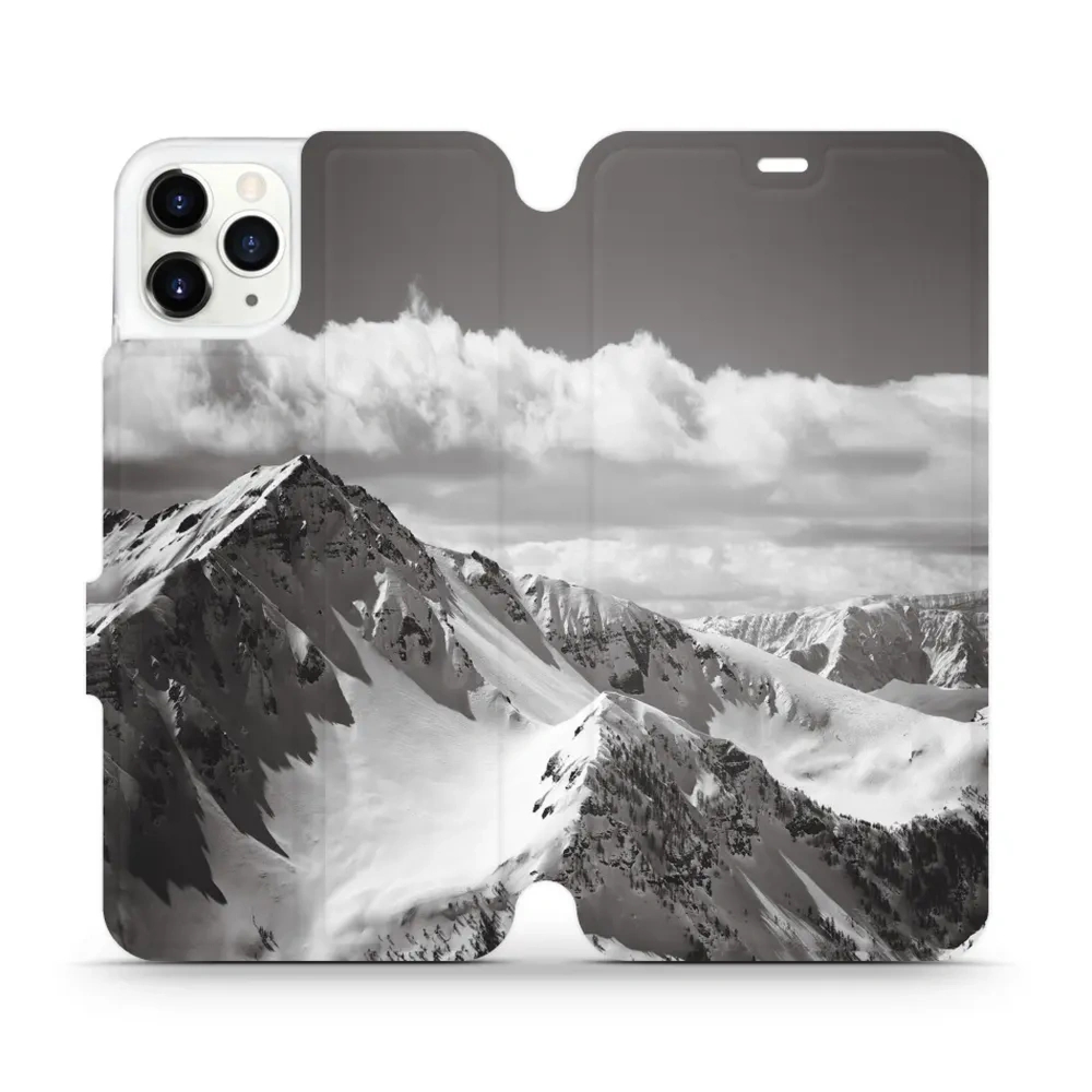 Etui z klapką do iPhone 11 Pro Max, Mobiwear Book, górski szczyt