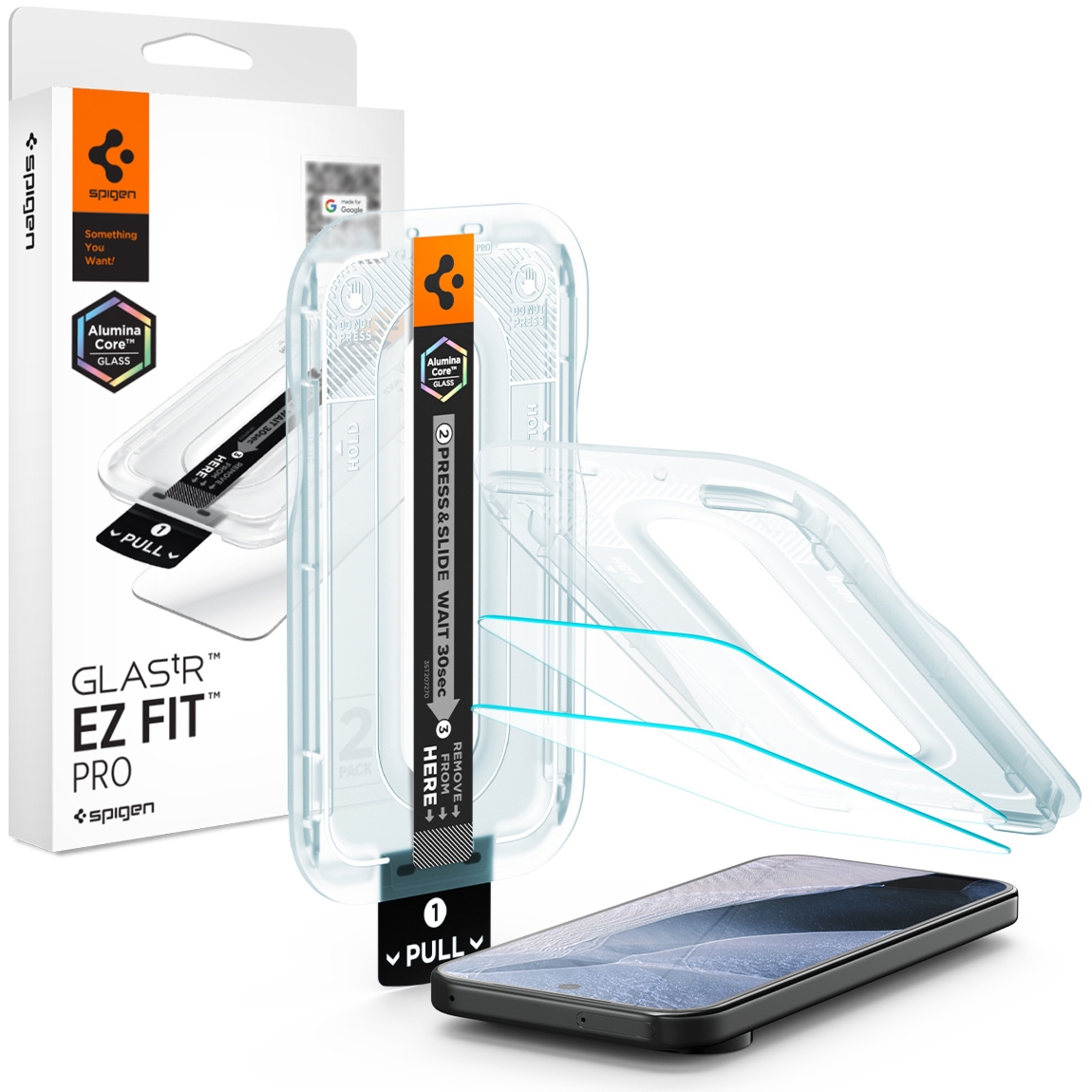 Szkło do etui + Aplikator Spigen Glas.tR EZ Fit Pro 2-Pack (AC) do Google Pixel 11 / 11 Pro