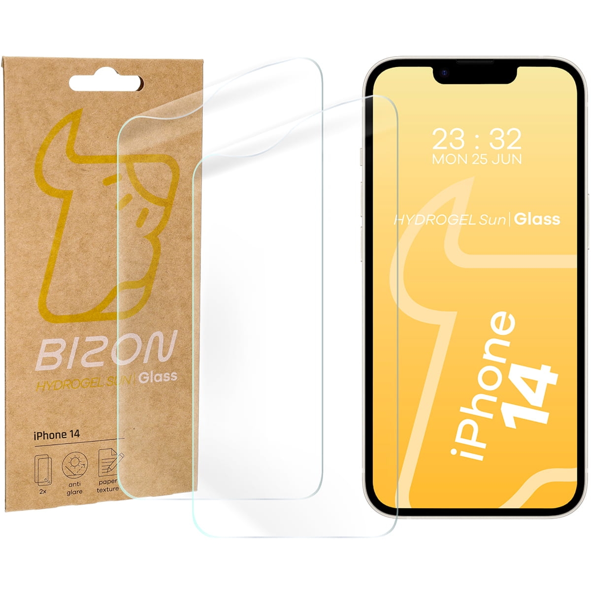 Folia matowa Bizon Film Sun Duo do iPhone 14, 2 sztuki