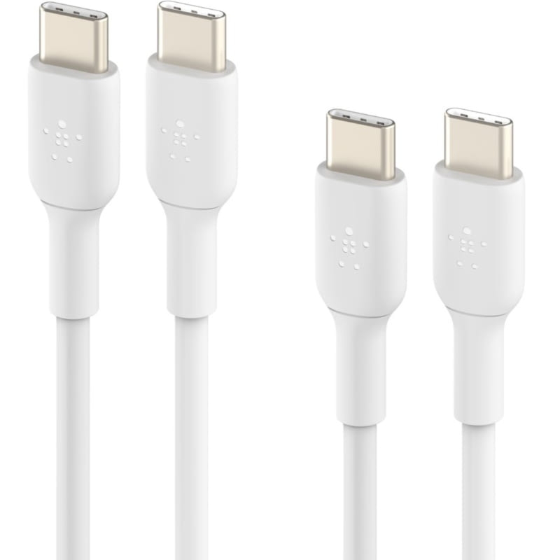 Kabel x2 Belkin Boost Charge PVC 2-Pack USB-C do USB-C 60W 1m, biały