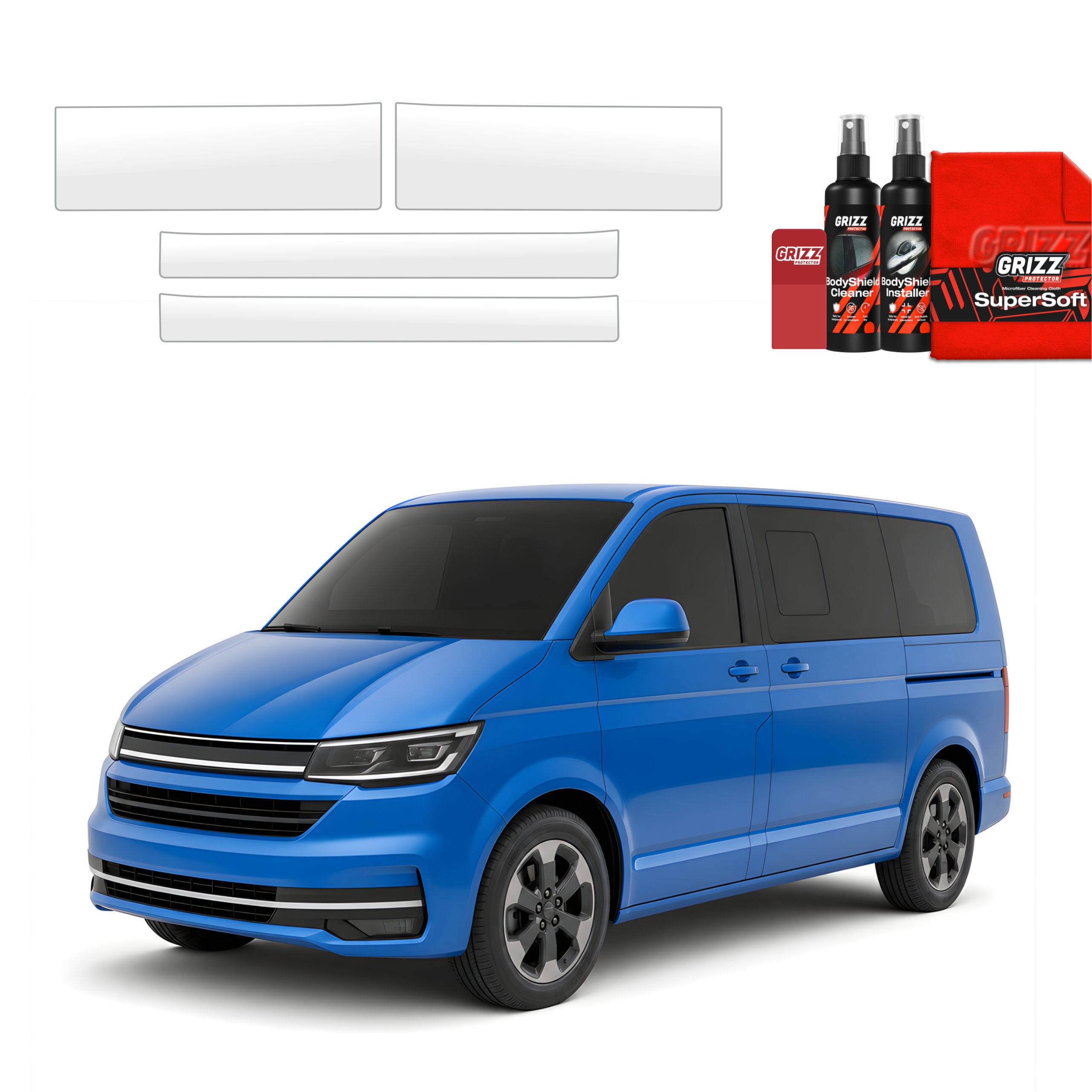 4w1 Bezbarwna folia ochronna Grizz Protector na progi Volkswagen California T7 (2021-2026)