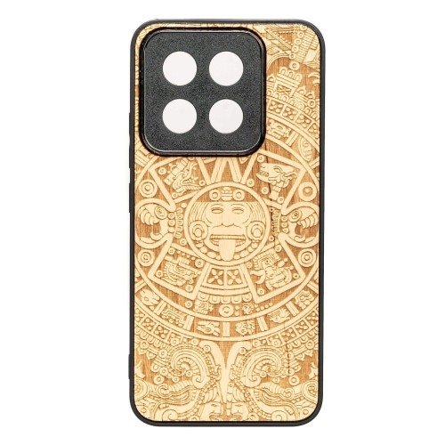 Image of Drewniane etui do Xiaomi 14T Pro, Bewood Kalendarz Aztecki Aniegre