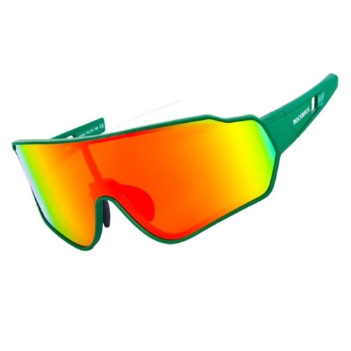 Image of Polaryzacyjne okulary rowerowe Rockbros 10165 - biało / zielone
