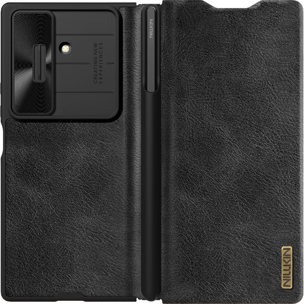 Etui Nillkin Qin Pro Leather Stylus Pen z klapką i rysikiem do Samsung Galaxy Z Fold7, czarne