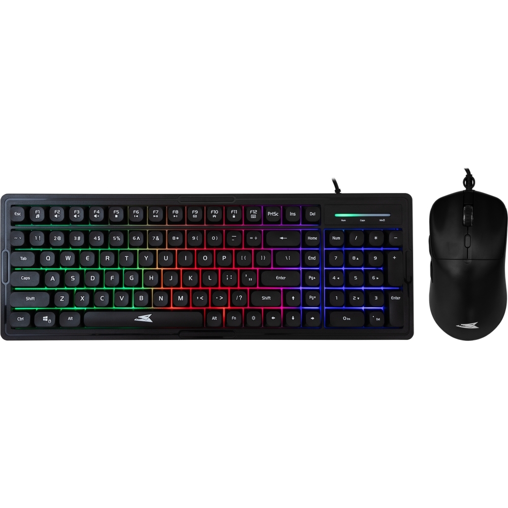 Zestaw gamingowy klawiatura + mysz przewodowa, Baracuda ORCA RGB, czarny