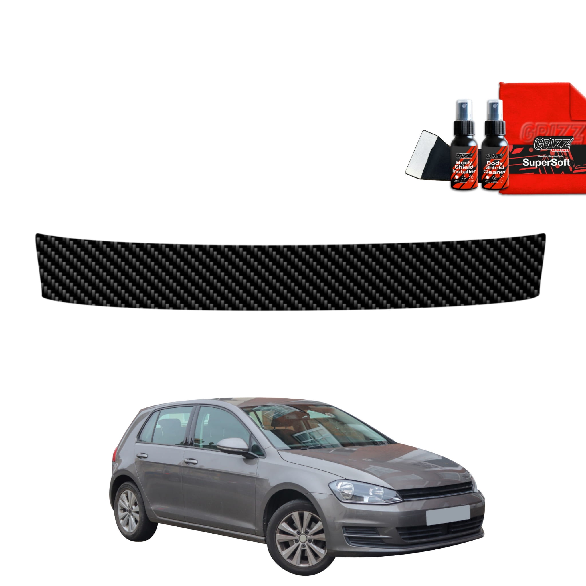 Folia karbonowa Grizz Protector na próg bagażnika do Volkswagen Golf 7 Hatchback 5D (2012-2020)