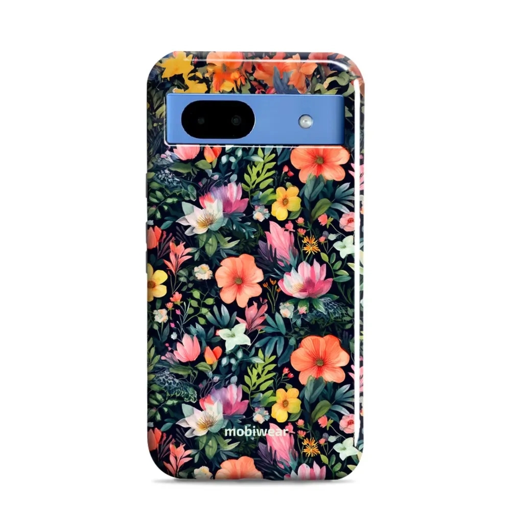 Etui ochronne do Google Pixel 8a, Mobiwear Elite Pro, kolorowo-kwieciste