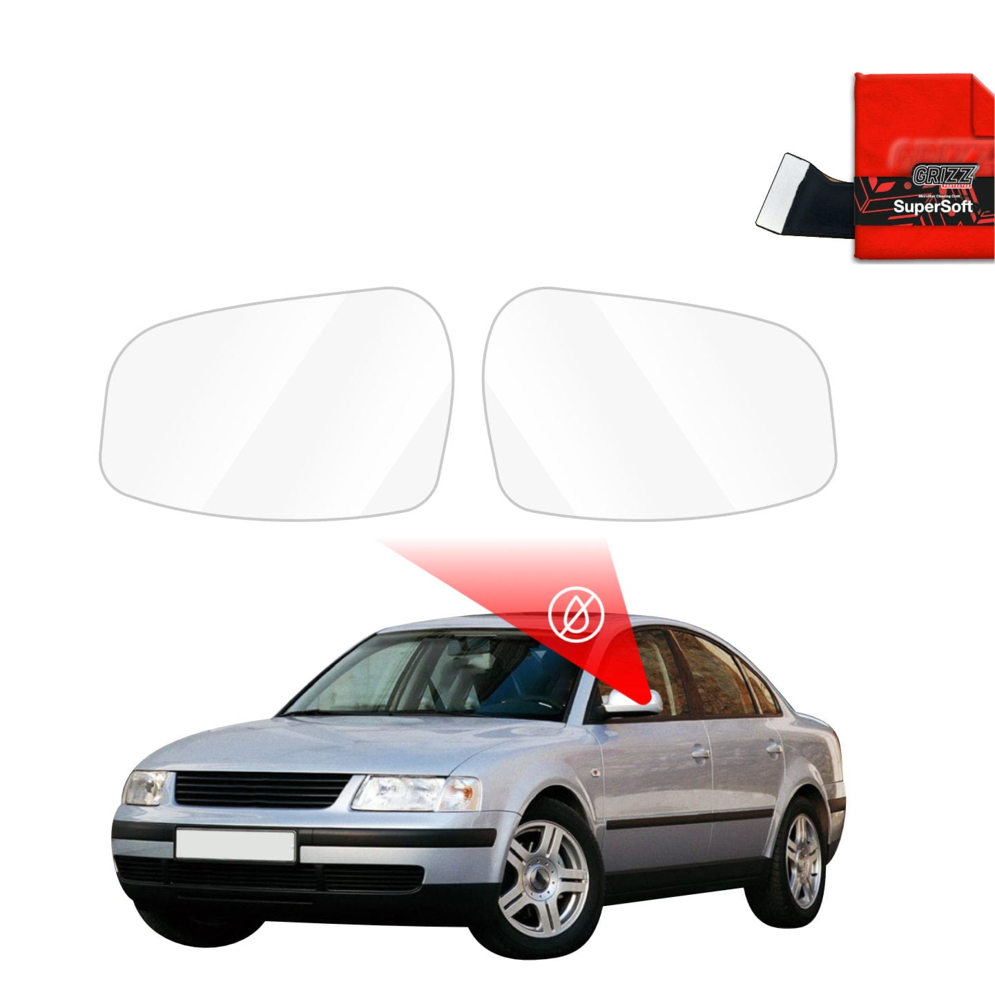 Folia przeciwdeszczowa Grizz Protector na lusterka do Volkswagen Passat B5 Sedan (1996-2000)