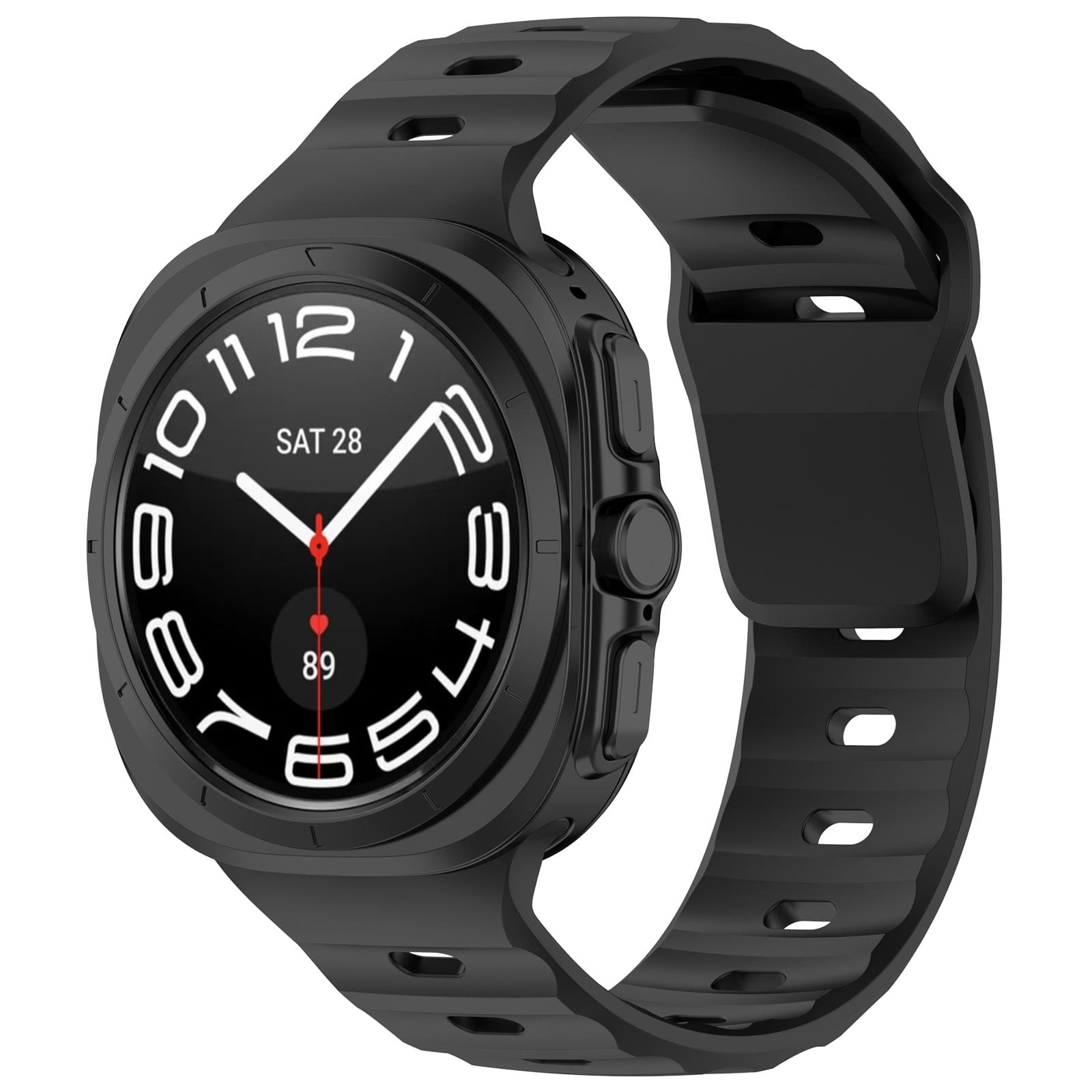 Image of Silikonowy pasek Bizon Strap Watch Silicone G do Galaxy Watch Ultra 47 mm, czarny