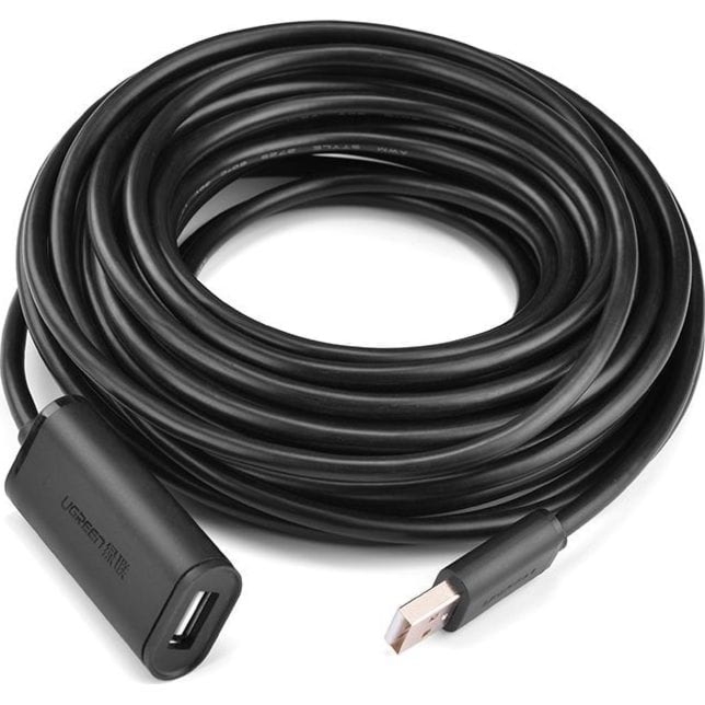 OUTLET: Kabel aktywny przedłużacz USB 2.0 Ugreen 480 Mbps, 10m, czarny