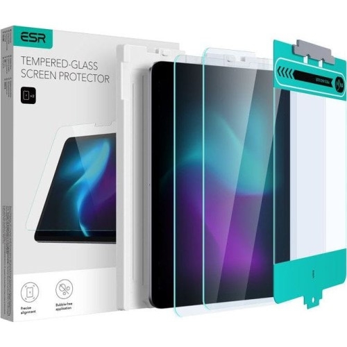 Image of Szkło hartowane ESR Tempered Glass do iPad Air 10.9" 4/5 gen. 2020/2022, iPad Pro 11" 2018-2022 z ramką aplikacyjną, 2 sztuki