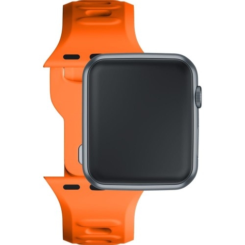 Image of Pasek silikonowy 3mk Silicone Watch Strap do Apple Watch 49/46/45/44 mm, pomarańczowy