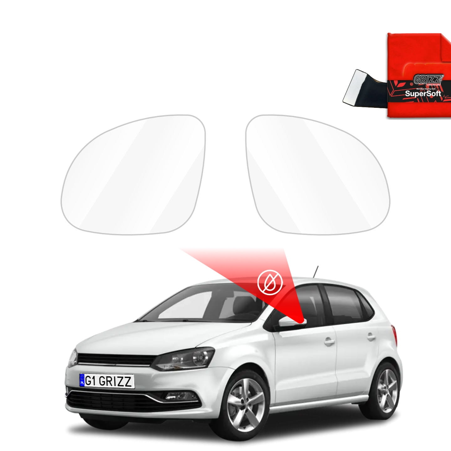 Folia przeciwdeszczowa Grizz Protector na lusterka do Volkswagen Polo 5 (2009-2017)