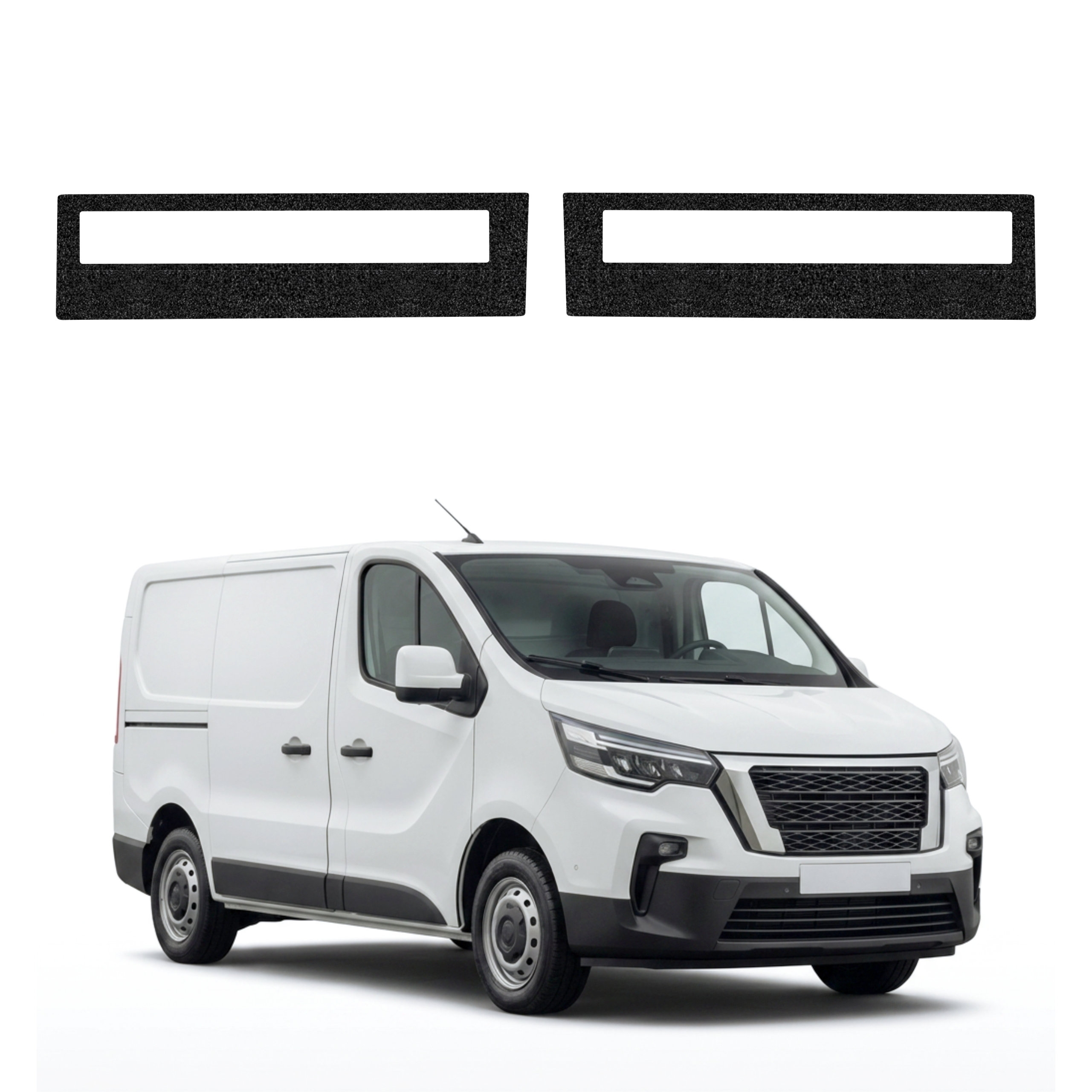 2w1 Czarna powłoka techniczna Grizz Protector na progi Nissan Primastar 2 Facelift (2021-2026)