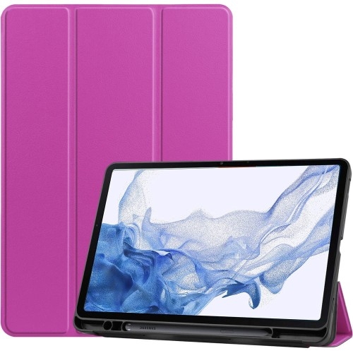 Image of Etui Bizon Case Tab Lizard do Galaxy Tab S8 / S7, fuksja